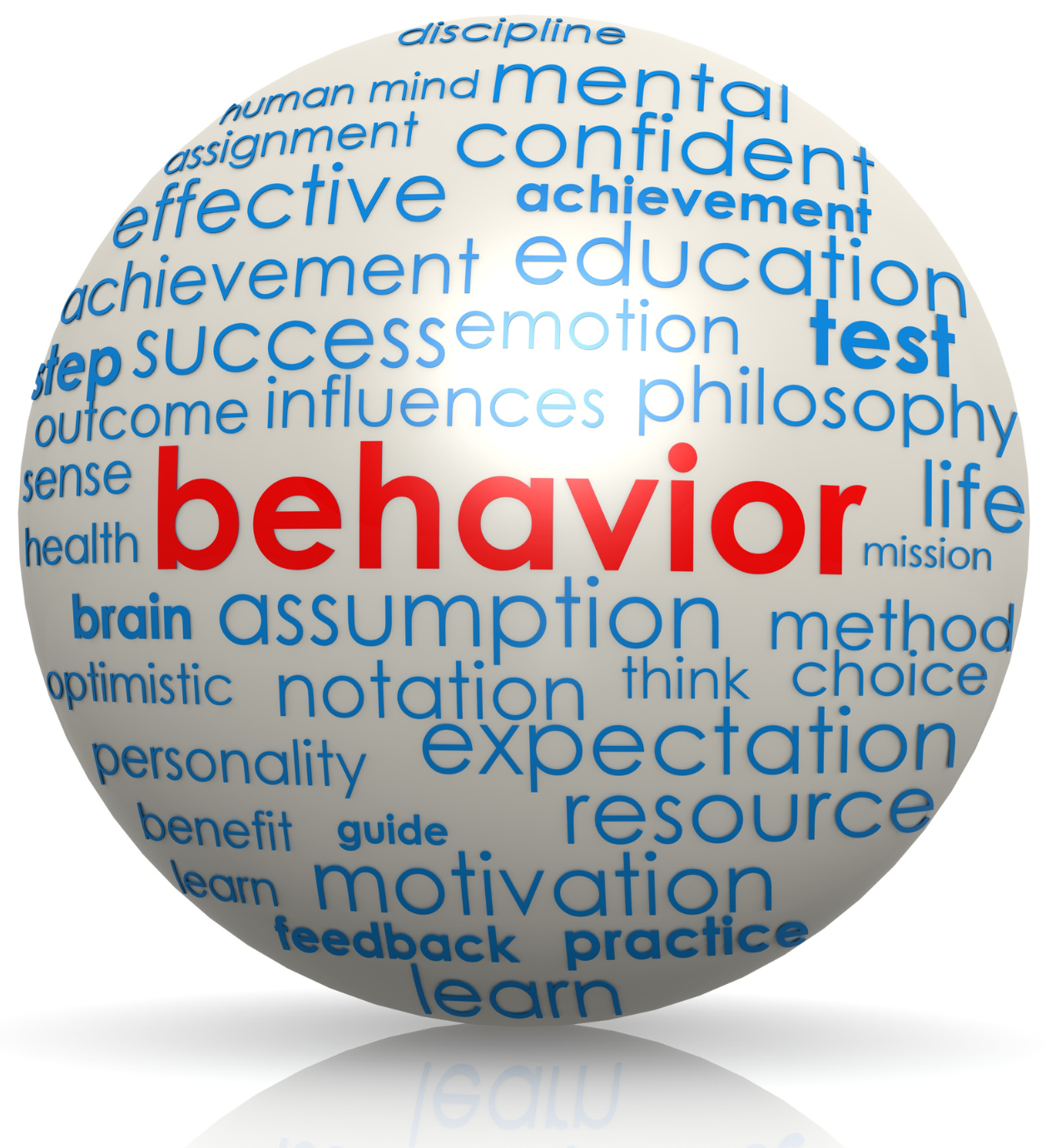 Globe with the word behavior